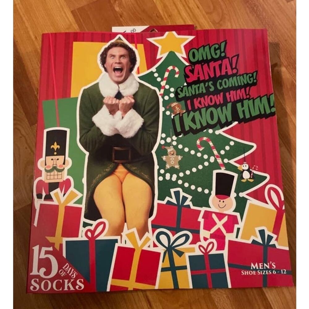 Elf  15‎ Days of Socks Advent Calendar New condition